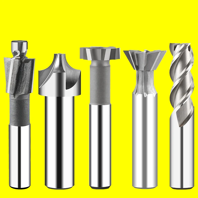 Hd9684bddde794b4c84b13971c622d740q HSS Solid Carbide Taper Shank Endmill for Metal Stainless Steel Iron Milling